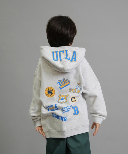 ANTIBAL(アンティバル)の「【ムラサキスポーツ限定】ANTIBAL/アンティバル プルオーバー パーカー キッズ UCLA スウェット フーディー ロゴ バックプリント 裏毛 254AN3PK115(パーカー・キッズ・ヘザーグレー/ベージュ・130cm/140cm/150cm/160cm)」の13枚目の写真