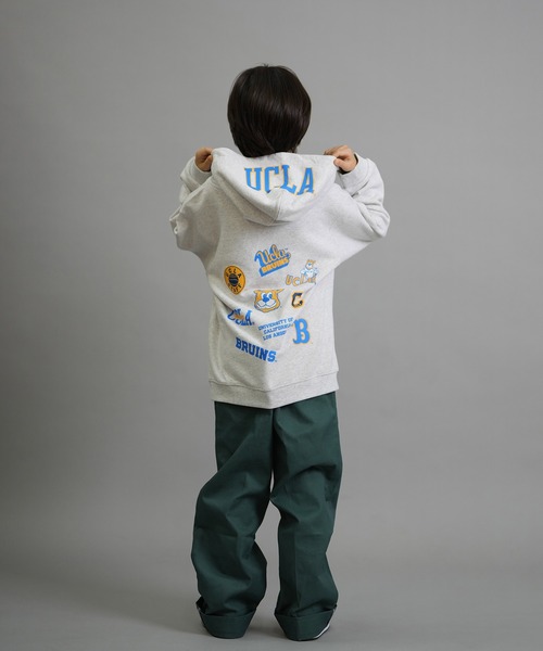 ANTIBAL(アンティバル)の「【ムラサキスポーツ限定】ANTIBAL/アンティバル プルオーバー パーカー キッズ UCLA スウェット フーディー ロゴ バックプリント 裏毛 254AN3PK115(パーカー・キッズ・ヘザーグレー/ベージュ・130cm/140cm/150cm/160cm)」の16枚目の写真