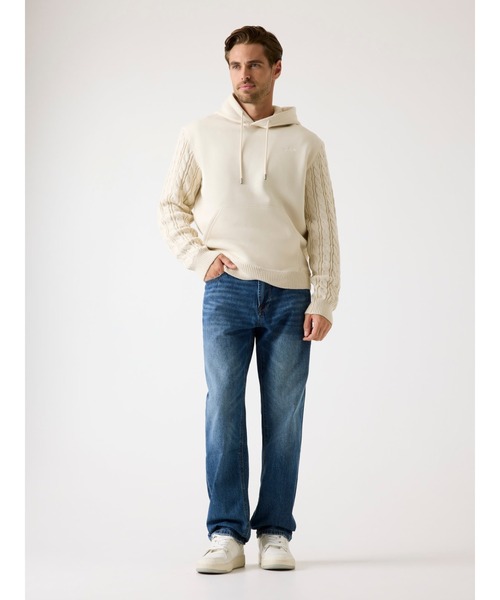 Guess（ゲス）の「CONTRAST Slevees Hoodie パーカー（パーカー・メンズ・オフホワイト・SMALL/X-LARGE/LARGE/MEDIUM）」の6枚目の写真