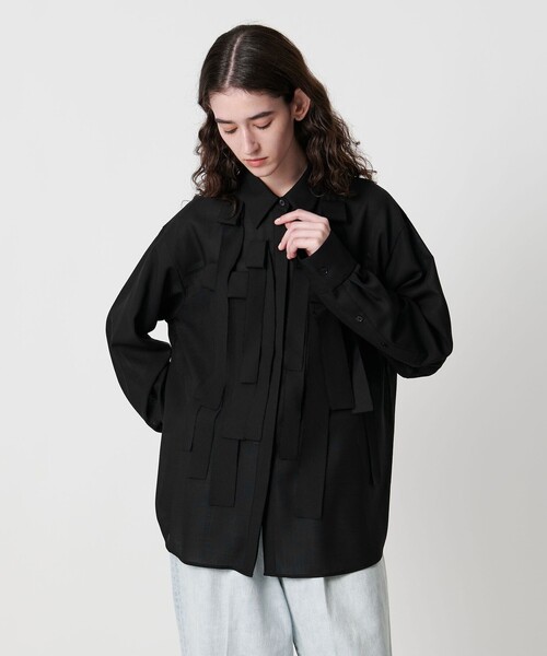 AEWEN MATOPH(イウエン マトフ)の「<AEWEN MATOPH>フリンジブラウス(シャツ/ブラウス・レディース・ブラック/オフホワイト・FREE)」の4枚目の写真