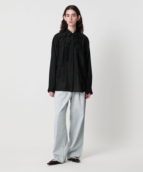 AEWEN MATOPH(イウエン マトフ)の「<AEWEN MATOPH>フリンジブラウス(シャツ/ブラウス・レディース・ブラック/オフホワイト・FREE)」の5枚目の写真