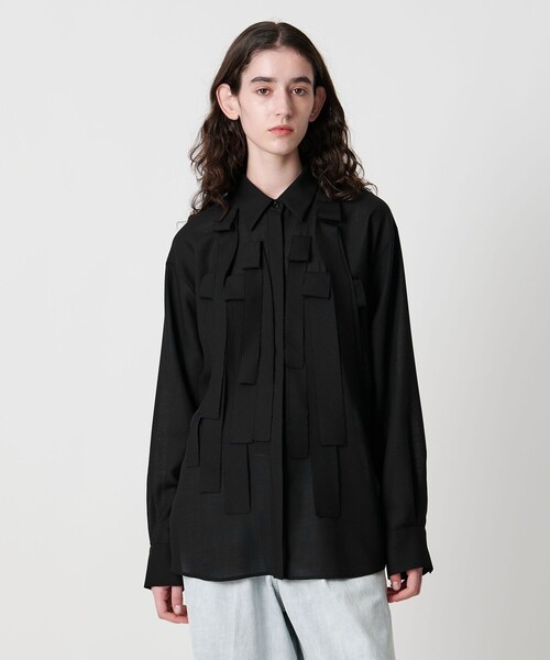 AEWEN MATOPH(イウエン マトフ)の「<AEWEN MATOPH>フリンジブラウス(シャツ/ブラウス・レディース・ブラック/オフホワイト・FREE)」の7枚目の写真
