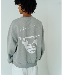 【ADAMPATEK/アダムパテック】Frankenstein face print crewneck プリントスウェット