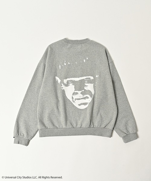 ADAM PATEK(アダムパテック)の「【ADAMPATEK/アダムパテック】Frankenstein face print crewneck プリントスウェット(スウェット・メンズ・ブラック/グレー・2/1)」の10枚目の写真