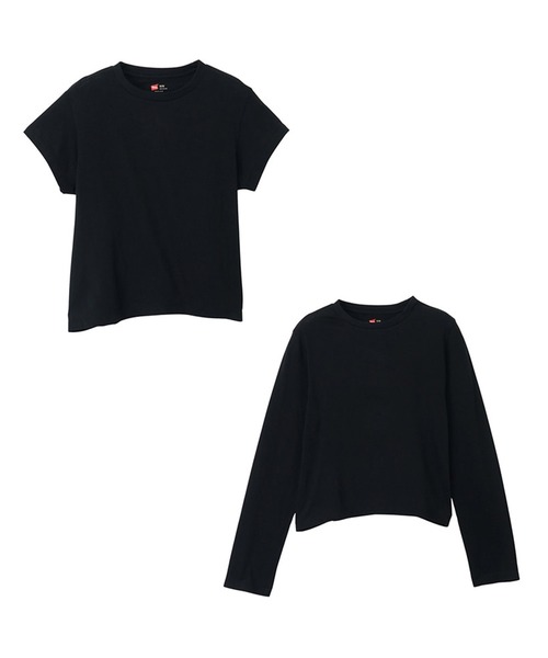 HANES(ヘインズ)の「【Hanes】Hanes & DODO JEAN 百々千晴さんコラボ DODOJEAN 2PクルーネックTシャツ HW1-C701(Tシャツ/カットソー・レディース・ブラック/ホワイト・M/L)」の11枚目の写真