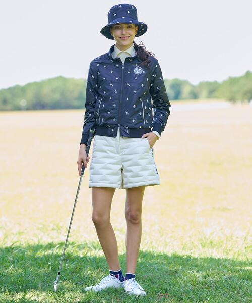 アダバット（adabat）/【ADABAT NAVY】エンブロイダリーモノグラムジップブルゾン セール】【ADABAT NAVY】エンブロイダリーモノグラムジップブルゾン