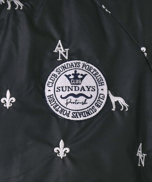 adabat(アダバット)の「【ADABAT NAVY】エンブロイダリーモノグラムジップブルゾン(ブルゾン・レディース・ブラック・42/40/38)」の7枚目の写真
