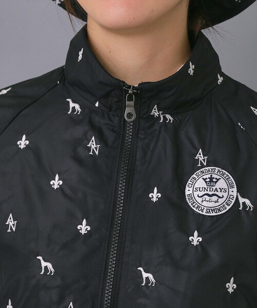 adabat(アダバット)の「【ADABAT NAVY】エンブロイダリーモノグラムジップブルゾン(ブルゾン・レディース・ブラック・42/40/38)」の11枚目の写真