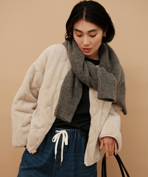 リバーシブルファージャケット/491545（ノーカラージャケット）｜Elura