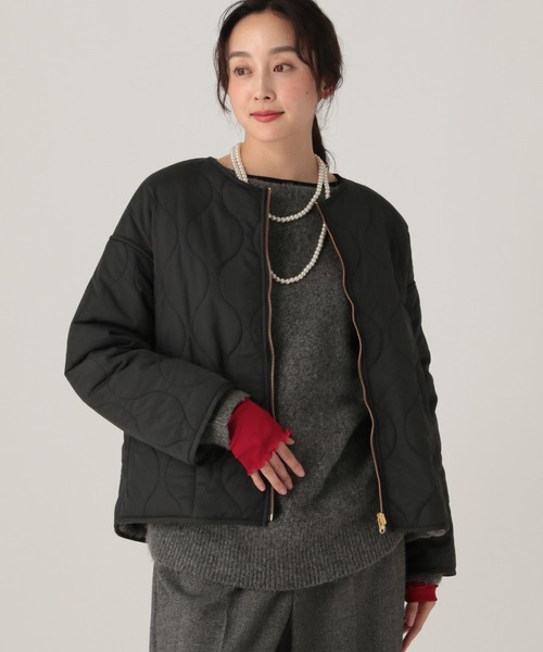 リバーシブル　ファー　ジャケット セール】リバーシブルファージャケット/491545（ノーカラージャケット