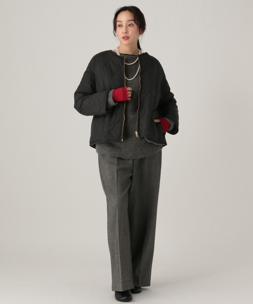 Elura（エルーラ）の「リバーシブルファージャケット/491545（ノーカラージャケット・レディース・ベージュ/チャコールグレー/ベージュ系/チャコール・SMALL/MEDIUM）」の22枚目の写真