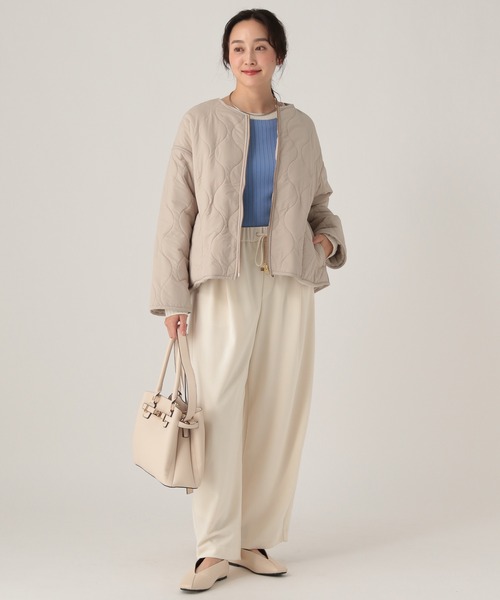 Elura（エルーラ）の「リバーシブルファージャケット/491545（ノーカラージャケット・レディース・ベージュ/チャコールグレー/ベージュ系/チャコール・SMALL/MEDIUM）」の8枚目の写真