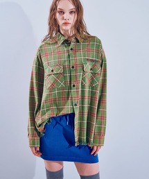 RNA | B2931 フリンジチェックシャツ(シャツ/ブラウス)