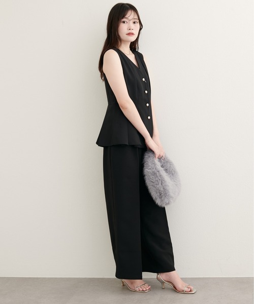 natural couture（ナチュラルクチュール）の「【WEB限定】金釦ペプラムベスト（ベスト・レディース・ブラウン/ベージュ/ブラック/オフホワイト・FREE）」の17枚目の写真