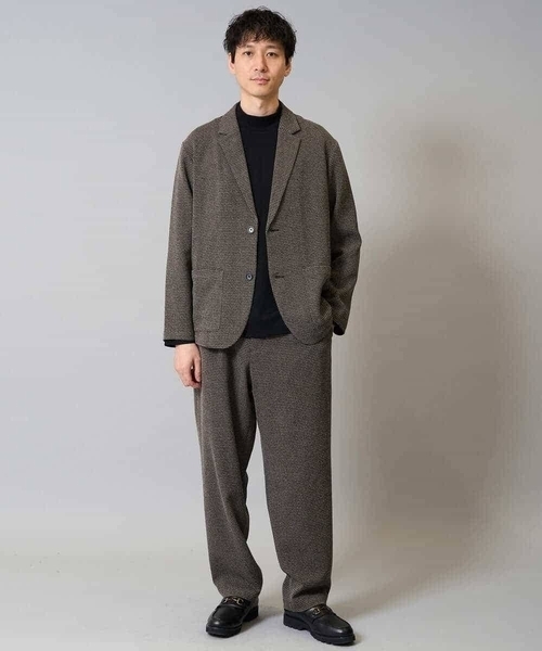 a.v.v(アーヴェヴェ)の「【イージーケア/シワになりにくい】ツイードストレッチワンタックワイドイージースラックス【洗濯機で洗える】(その他パンツ・メンズ・ブラウン・48/50/46)」の20枚目の写真