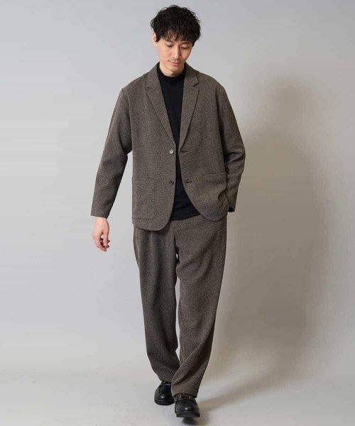 a.v.v(アーヴェヴェ)の「【イージーケア/シワになりにくい】ツイードストレッチワンタックワイドイージースラックス【洗濯機で洗える】(その他パンツ・メンズ・ブラウン・48/50/46)」の5枚目の写真