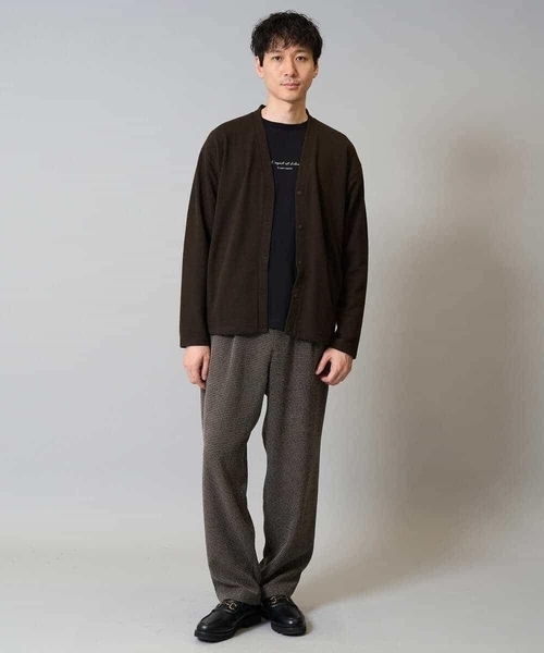 a.v.v(アーヴェヴェ)の「【イージーケア/シワになりにくい】ツイードストレッチワンタックワイドイージースラックス【洗濯機で洗える】(その他パンツ・メンズ・ブラウン・48/50/46)」の14枚目の写真