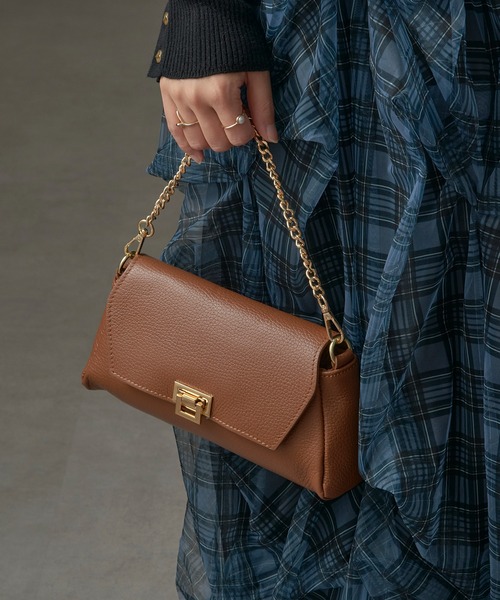 【美品】AULENTTI ハンドバッグ 2way ショルダーバッグ ゴールド金具 美品】AULENTTI ハンドバッグ 2way ショルダーバッグ ゴールド金具