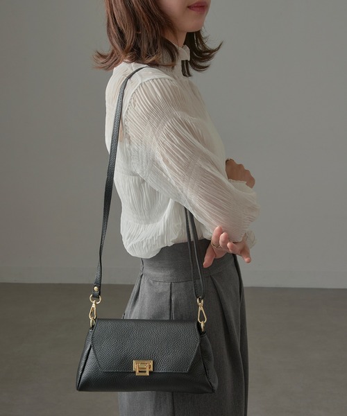 セール】【AULENTTI】2way チェーン付 金具ショルダーバッグ DI-3811