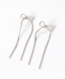 LAKOLE | ロングドループリボンノンホールピアス / 592891(イヤリング)