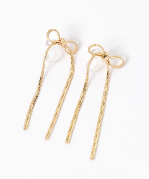 LAKOLE(ラコレ)の「ロングドループリボンノンホールピアス / 592891(イヤリング・レディース・その他1/その他2・FREE)」の2枚目の写真