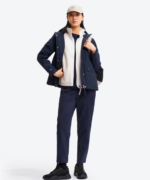 セール】サイドスリットボタン クルーネックフリースプルオーバー