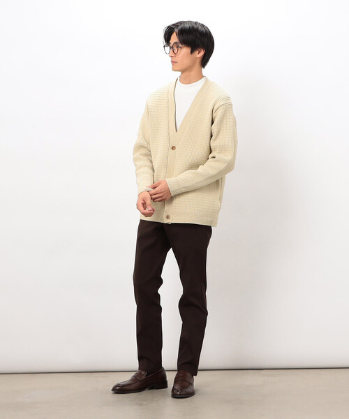 COMME CA ISM(コムサイズム)の「ワッフルカーディガン(カーディガン/ボレロ・メンズ・アイボリー/ブルー/ブラウン/レッド/チャコール・LARGE/MEDIUM)」の7枚目の写真