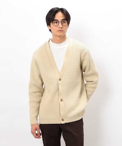 COMME CA ISM(コムサイズム)の「ワッフルカーディガン(カーディガン/ボレロ・メンズ・アイボリー/ブルー/ブラウン/レッド/チャコール・LARGE/MEDIUM)」の10枚目の写真