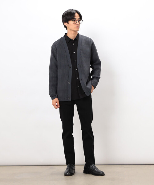 COMME CA ISM(コムサイズム)の「ワッフルカーディガン(カーディガン/ボレロ・メンズ・アイボリー/ブルー/ブラウン/レッド/チャコール・LARGE/MEDIUM)」の11枚目の写真