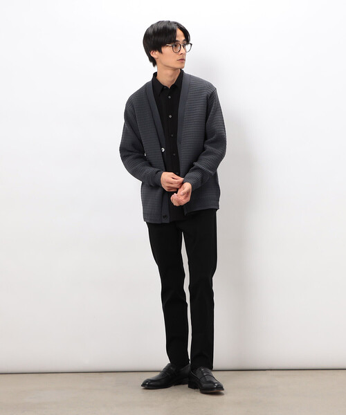 COMME CA ISM(コムサイズム)の「ワッフルカーディガン(カーディガン/ボレロ・メンズ・アイボリー/ブルー/ブラウン/レッド/チャコール・LARGE/MEDIUM)」の12枚目の写真