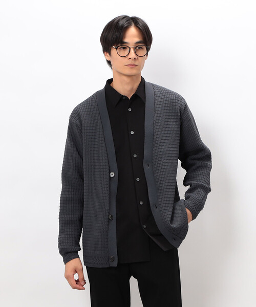COMME CA ISM(コムサイズム)の「ワッフルカーディガン(カーディガン/ボレロ・メンズ・アイボリー/ブルー/ブラウン/レッド/チャコール・LARGE/MEDIUM)」の13枚目の写真