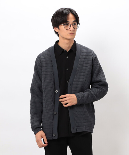 COMME CA ISM(コムサイズム)の「ワッフルカーディガン(カーディガン/ボレロ・メンズ・アイボリー/ブルー/ブラウン/レッド/チャコール・LARGE/MEDIUM)」の14枚目の写真