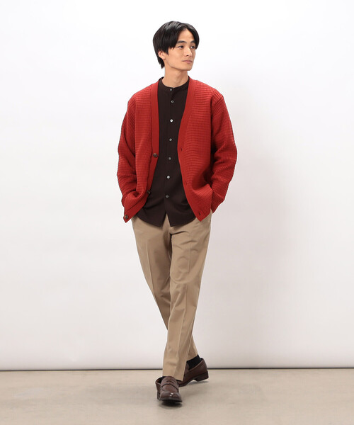 COMME CA ISM(コムサイズム)の「ワッフルカーディガン(カーディガン/ボレロ・メンズ・アイボリー/ブルー/ブラウン/レッド/チャコール・LARGE/MEDIUM)」の15枚目の写真