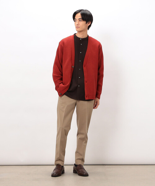 COMME CA ISM(コムサイズム)の「ワッフルカーディガン(カーディガン/ボレロ・メンズ・アイボリー/ブルー/ブラウン/レッド/チャコール・LARGE/MEDIUM)」の16枚目の写真