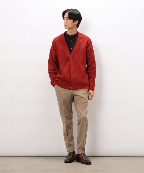 COMME CA ISM(コムサイズム)の「ワッフルカーディガン(カーディガン/ボレロ・メンズ・アイボリー/ブルー/ブラウン/レッド/チャコール・LARGE/MEDIUM)」の22枚目の写真
