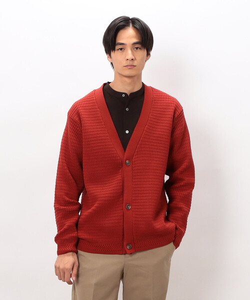 COMME CA ISM(コムサイズム)の「ワッフルカーディガン(カーディガン/ボレロ・メンズ・アイボリー/ブルー/ブラウン/レッド/チャコール・LARGE/MEDIUM)」の21枚目の写真