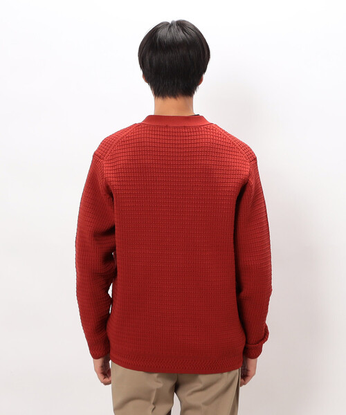 COMME CA ISM(コムサイズム)の「ワッフルカーディガン(カーディガン/ボレロ・メンズ・アイボリー/ブルー/ブラウン/レッド/チャコール・LARGE/MEDIUM)」の6枚目の写真
