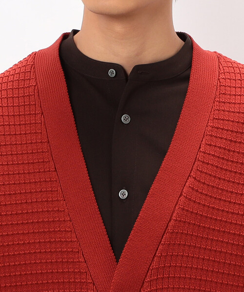 COMME CA ISM(コムサイズム)の「ワッフルカーディガン(カーディガン/ボレロ・メンズ・アイボリー/ブルー/ブラウン/レッド/チャコール・LARGE/MEDIUM)」の13枚目の写真