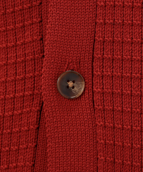 COMME CA ISM(コムサイズム)の「ワッフルカーディガン(カーディガン/ボレロ・メンズ・アイボリー/ブルー/ブラウン/レッド/チャコール・LARGE/MEDIUM)」の16枚目の写真