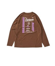 GLAZOS（グラソス）の「【プチプラ】バック２トーンロゴプリント長袖Tシャツ（ニット/セーター）」