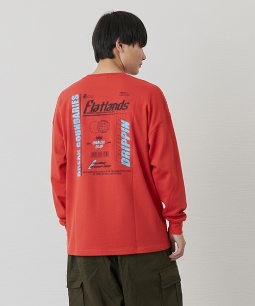 GLAZOS（グラソス）の「【プチプラ】バック２トーンロゴプリント長袖Tシャツ（ニット/セーター・キッズ・ブラウン/ブラック/ホワイト/ブルー/ネイビー/オレンジ・170cm/180cm/150cm/160cm）」の6枚目の写真