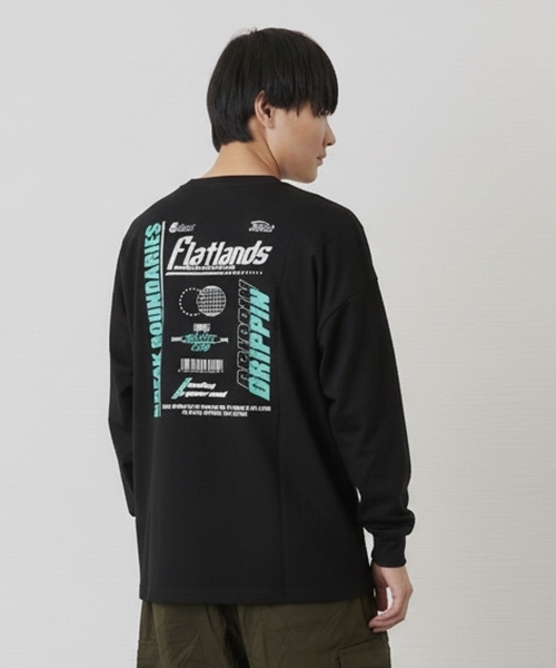 GLAZOS（グラソス）の「【プチプラ】バック２トーンロゴプリント長袖Tシャツ（ニット/セーター・キッズ・ブラウン/ブラック/ホワイト/ブルー/ネイビー/オレンジ・170cm/180cm/150cm/160cm）」の3枚目の写真