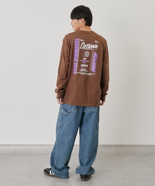 GLAZOS（グラソス）の「【プチプラ】バック２トーンロゴプリント長袖Tシャツ（ニット/セーター・キッズ・ブラウン/ブラック/ホワイト/ブルー/ネイビー/オレンジ・170cm/180cm/150cm/160cm）」の13枚目の写真