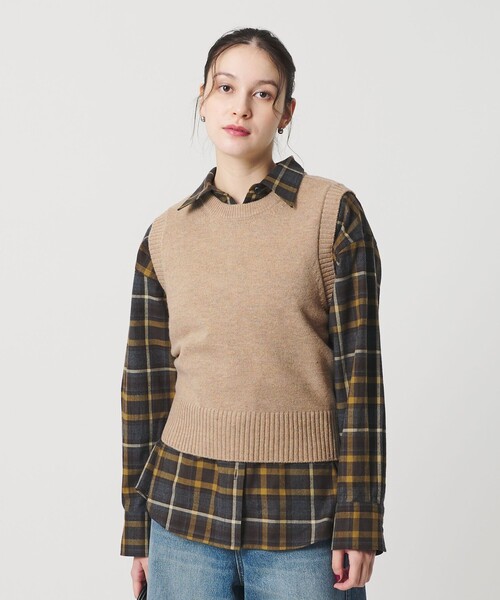BEAUTY&YOUTH UNITED ARROWS（ビューティーアンドユースユナイテッドアローズ）の「ウールナイロンブレンド ネップベスト（ベスト・レディース・ライトグレー/ベージュ・FREE）」の18枚目の写真