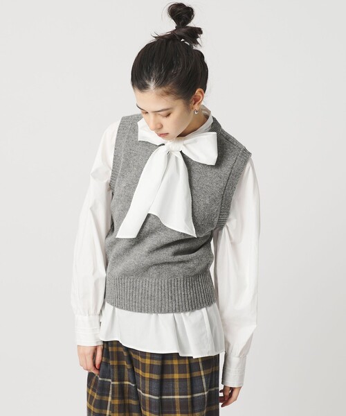 BEAUTY&YOUTH UNITED ARROWS（ビューティーアンドユースユナイテッドアローズ）の「ウールナイロンブレンド ネップベスト（ベスト・レディース・ライトグレー/ベージュ・FREE）」の21枚目の写真