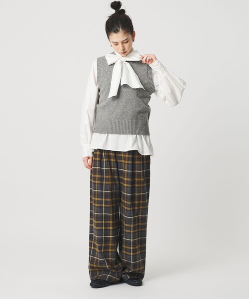 BEAUTY&YOUTH UNITED ARROWS（ビューティーアンドユースユナイテッドアローズ）の「ウールナイロンブレンド ネップベスト（ベスト・レディース・ライトグレー/ベージュ・FREE）」の17枚目の写真