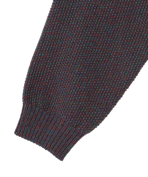 crepuscule（クレプスキュール）の「crepuscule Wool Kanoko P/O 2503-009（ニット/セーター・メンズ・グリーン/パープル・2/1）」の7枚目の写真