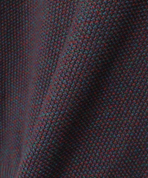 crepuscule（クレプスキュール）の「crepuscule Wool Kanoko P/O 2503-009（ニット/セーター・メンズ・グリーン/パープル・2/1）」の8枚目の写真
