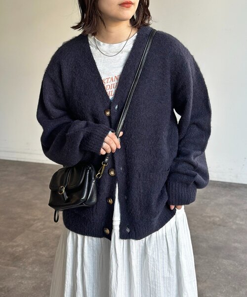 CPCM（シーピーシーエム）の「モヘア混シャギーカーディガン（カーディガン/ボレロ・メンズ・グリーン/オレンジ/ネイビー/チャコールグレー・MEDIUM/LARGE）」の3枚目の写真