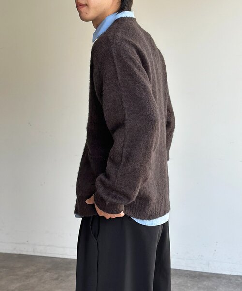 CPCM（シーピーシーエム）の「モヘア混シャギーカーディガン（カーディガン/ボレロ・メンズ・グリーン/オレンジ/ネイビー/チャコールグレー・MEDIUM/LARGE）」の7枚目の写真